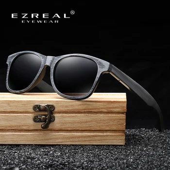 EZREAL Håndlavet Bambus og Træ, Solbriller, Polariserede Beskyttelse Mænds Solbriller Global Hot Enkel Med Træ-Solbriller Box