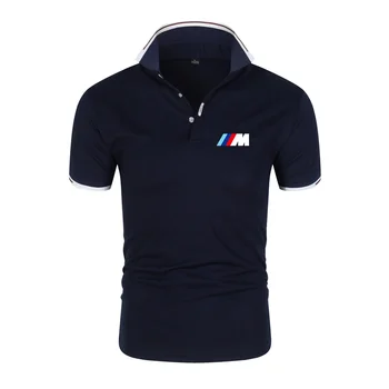 Casual BMW Polo Shirt, Mænds Mode Brev Trykt kortærmet Mænds Polo Shirt Nye Ankomster Fashion Brand Mænds Polo Shirt Hot