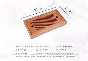 [STORHED] Små Bambus Gongfu Te-Bordet, der Serverer Skuffe 27*14cm Kinesiske Bambus Te Skuffe Vand Opbevaring Kung Fu Te Sæt
