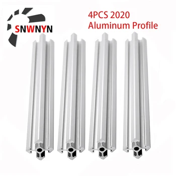 4stk 2020 Aluminium Profil 2020 Ekstrudering Europæiske Standard Anodiseret Lineær Jernbane L 100 300 500 600 800 mm Ekstrudering Splint Guide
