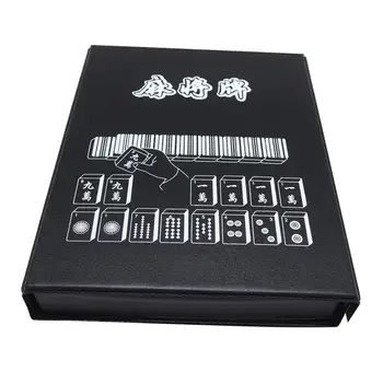 Mini-Mah-Jong Bærbare Udskæring Rejse Folde Kasser Majiang Sæt Tabel Spil Mahjong 2CM Premium Mini Mahjong