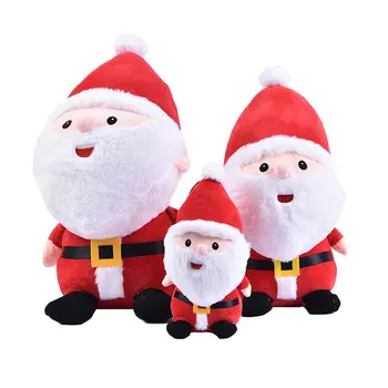 Santa Dukke Plys Legetøj Red Hat Overdådig Juledekoration Pude Børn Gave Ny