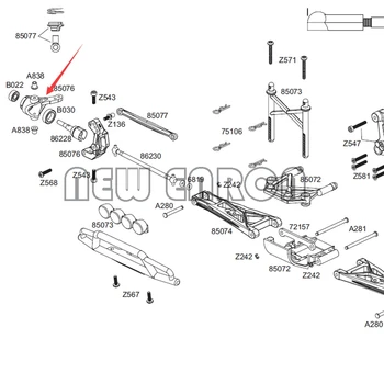 NYE ENRON 2P Aluminium Front Knuckle Armen Oprejst #85076 FOR HPI Nitro RS4 3 III / MT2 18SS G3.0 18SS+ KIT