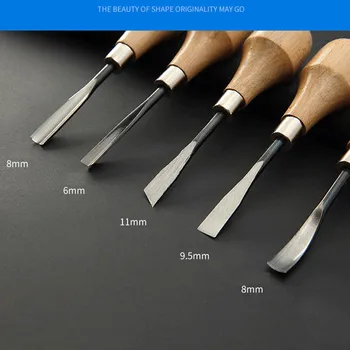 5-delt Sæt I Træ Udskærings Værktøj forskærerkniv Sæt Spætte Træ Udskærings Kniv Sæt Hånd Carving Værktøj forskærerkniv