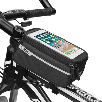 2020 NY 6-Inch Phone Holder bike Cykel Foran Tube Taske Cykling Tilbehør Ramme Vandtæt Front Tasker Celle Mobiltelefon Tilfælde