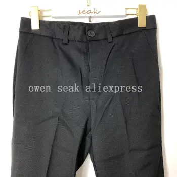 Owen Seak Mænd Casual Blyant Bukser high Street Wear Længde Mænds Tøj, Sweatpants Foråret Sorte Bukser