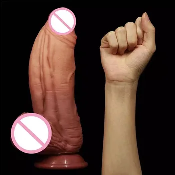 Super blød Kæmpe Dildo Realistisk Penis med sugekop Enorm Anal Dildoer Onani Lesbisk Legetøj Falske Pik Sex Legetøj til Kvinder