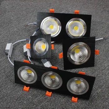 Dæmpbar Forsænket COB LED Downlights LED Loft Spot Lys AC85-265V LED Loft Lamper Varm Kold Hvid Indendørs Belysning