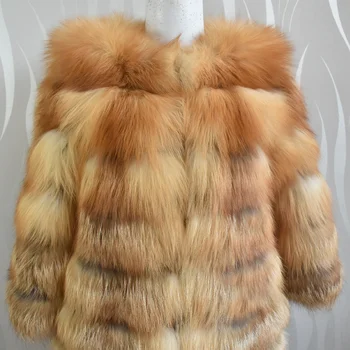 2020 Naturlig Fox Fur Sølv Ræv Pels Kvinders Kort Vinter Smuk, Ægte, Red Fox Fur Ægte Læder Holde Varm og Mode