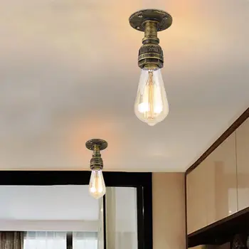 Retro-Rør I Loftet Vintage E27 Loft Overflade Monteret Loft Lampe, Inventar Industri Jern Rør Lamper Gratis Fragt