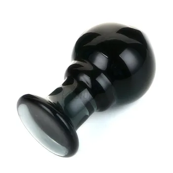 62mm Mørk Grøn Glas Butt Plug Anal Dilator Glas Dildo Anal Plug G-Spot Stimulator, Prostata Massage Til Mænd, Kvinder Buttplug