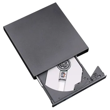 Draagbare Størrelse Plug & Play Externe Drev USB 2.0 Brander CD-RW, DVD-Læser CD-ROM ' en Forfatter Geschikt Voor mac voor Win7/8/10
