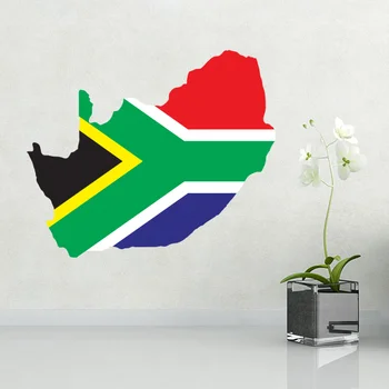 Flag, kort over Sydafrika væggen vinyl klistermærke skræddersyede hjem dekoration wall sticker bryllup dekoration PVC-tapet