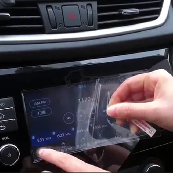 Bil GPS Navigation Screen Protector Dække beskyttelsesfilm Beskytter glas Til Qashqai Xtrail X-trail Rogue sylphy Teana 155X81mm