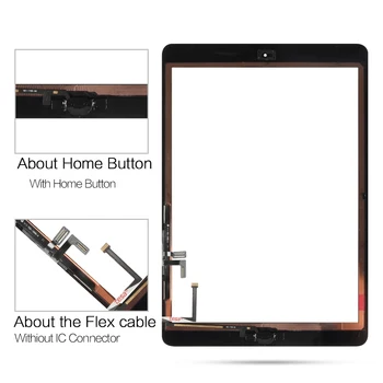 1 stk Helt Nye For iPad 9.7 2017 Version 5th Gen Touch Skærm, Front Glas Digitizer Panel A1822 A1823 Reparation Udskiftning af en Del