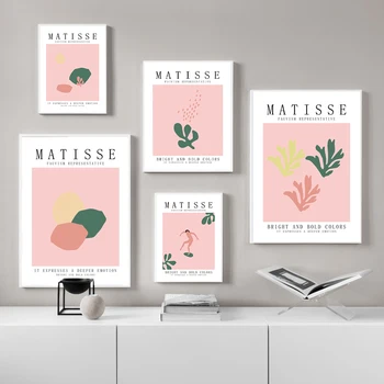 Abstract Kurve Figur Plakat Matisse Lærred Maleri Farverige Stil Plakater og Prints Væg Kunst til stuen Home Decor