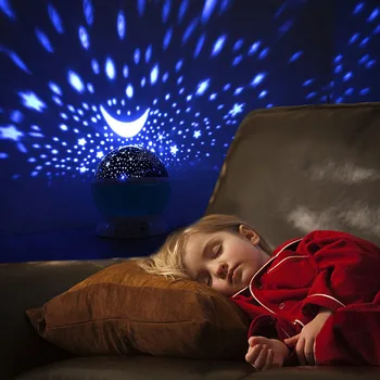 LED Roterende Nat Lys Projektor stjernehimmel Stjernede Master børn Børn Sove Romantisk LED Projektor Lampe Barn Fødselsdag Gaver