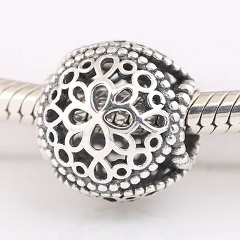 Autentisk S925 Perle DIY Smykker Gennembrudt Lucky Clover Charms passer Dame armbånd Armbånd