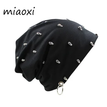 Miaoxi Nye Mode, Mænd, Kvinder Unisex Casual Hat, Med Dødningehoved Hoop Mærke Caps Vinter Varme Huer Tyk Voksne Hip Hop Bonnet Hatte