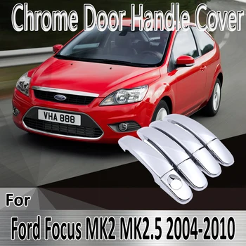 For Ford Focus 2 MK2 MK2.5 2004~2010 2005 2006 Styling Klistermærker Udsmykning Krom dørhåndtag Dække maling Påmontering af Bil Tilbehør