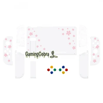 Pink Sakura Kronblade Soft Touch Greb bagplade + Controller Shell w/ Fuld Sæt Knapper til NS Skifte Håndholdte Konsol & Glæde-Con