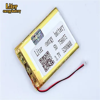 Plug 1.25-2P 756075 5200mah 3,7 V opladning af Genopladelige lithium-polymer-batteri til Rekreative maskiner power bank
