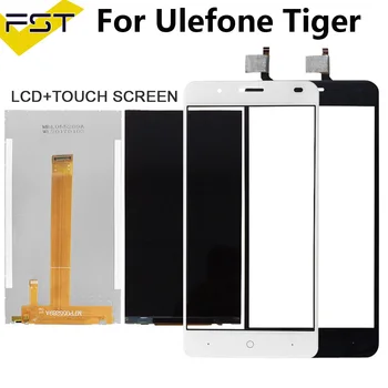 Testet For UleFone Tiger LCD-Skærm med Touch screen Digitizer til UleFone Tiger LCD-Glas Panel Sensor Reservedele
