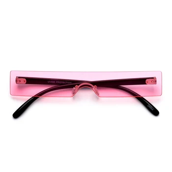 Ny Rektangel Solbriller Kvinder 2019 Mode Luksus Brand Designer Rød Pink Klart, Lille Linse Personlighed Sol Briller Nuancer UV400