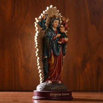 Katolske Harpiks Maria Statue Madonna Håndlavet Jomfru Maria Statue Jesus Boligindretning Julegave