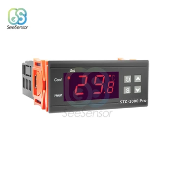 STC-1000 Pro Digital temperaturregulator Termostat Termoregulator for Inkubator Relæ LED 10A Opvarmning Køling 110V 220V