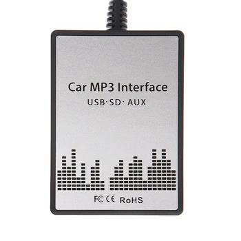 OOTDTY USB SD-AUX Car MP3-Musik, Radio Digital CD Changer Adapte Til Renault 8pin Clio Avantime Master Modus Dayton-Interface