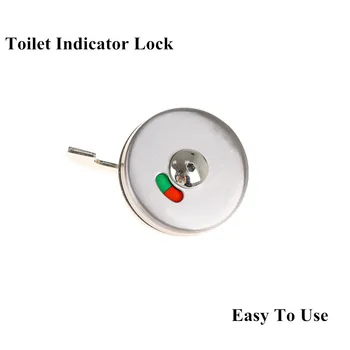 Høj Kvalitet Rustfrit Stål Partition Dørlås Badeværelse Med Rød Grøn Indikator-Lås Toilet Praktisk Lås Værktøj