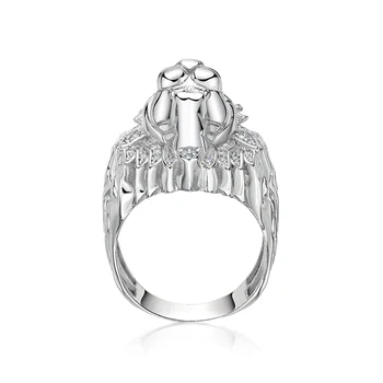 ANZIW 925 Sterling Sølv Bryllup Engagement Lion King Ansigt Ring Mandlige sølvbryllup Fest Ringe, Smykker pero lama