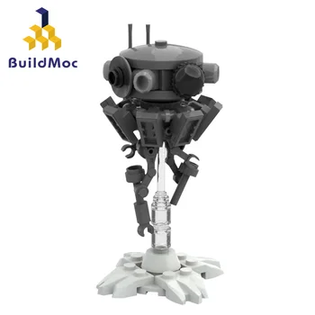 BuildMOC 37282 Imperial Sort Hvid Sonde-Robot Model Droid med Base Kamp byggesten Model Børns Gave Børn