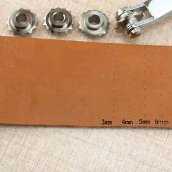 DIY Læder Håndværk Kit Afstand Af 3/4/5/6mm Over Sy Linje, der Markerer Hjul, Gear Roulette Leathercraft Afstand Syning Værktøjer