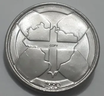 Brasilien Republik 1 Cruzado Novo Kristi Kors 1990 Cupronickel Sølv Forgyldt Kopi Mønt
