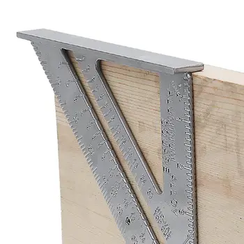 Trekant Lineal Til Måling Af Black Aluminum Alloy Square Layout Guide Byggeri Tømrer Træbearbejdning