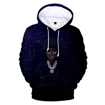 Lil Tjay Hoodie Sweatshirt Plakat 3D-Print Rip Hip Hop Rapper Fans Kostume, Mænd/Kvinder, Teenagere Lil Tjay Shirt Merch langærmet Top