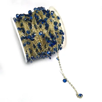 1 Meter Håndlavet Guld Wire Indpakket Rosenkrans Kæde sten Perler, Kæder til Smykker at Gøre DIY-Halskæde-Armbånd Anklet Tilbehør
