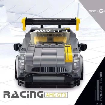 Hastighed Champions Skaberen By AMG GT3 Racing sportsvogne Superbiler DIY byggesten Tal Mursten Klassiske Model Kit Kids Legetøj