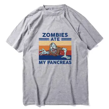 Zombier Spiste Min Bugspytkirtel Horror-Film Funny Shirt kvinder kortærmet T-Shirt Halloween Gaver