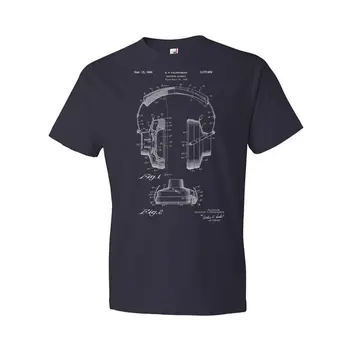 2018 Hot Salg Nye herre T-Shirt Hovedtelefoner T-Shirt DJ T-shirt Studio hovedtelefoner DJ-Musik Produktion-Producent O-Neck Tee
