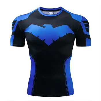 2020 hot nye natten 3D printet t-shirt til mænd kompression fitness t-shirt superhelt top tøj kort-langærmet trænings t-shirt