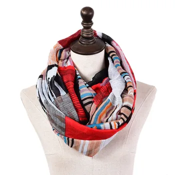 2020 Designer Kvinder Vielsesring Hals Tørklæde Vinter Varm Soft Voile Loop Sjal Damer Halstørklæde Print Kabel-Infinity-Tørklæder