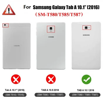 For Samsung Galaxy Tab 10.1 2016 Tilfælde T580N T585N SM-T580 SM-T585 Dække Ultra Slim Flip Læder Magic Case med Stand Holder