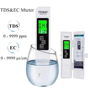 Bærbare TDS & EF Temp Måler 3 I 1 TDS EF Meter vand, demineraliseret Vand Værktøj til Måling af Kvalitet med baggrundslys 0-9999 us/cm 40% off