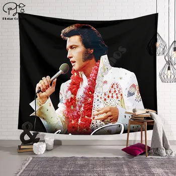 PLstar Kosmos-Tapetet Elvis Presley 3D-Print Tapestrying Rektangulære Hjem Indretning Væggen Hænger style-2