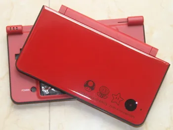 Gratis forsendelse Røde Fuld Boliger Shell Tilfælde For DSi XL /DSi LL (Mario Limited Edition) Høj kvalitet spil konsoller
