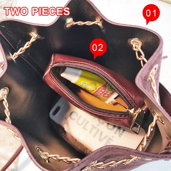 2020 kvinder ruskind skulder tasker kvast spand tasker til piger mini-crossbody tasker i læder Skulder Messenger Tasker Bolsos M337