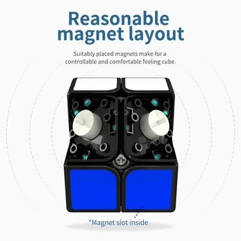 MoYu Magnetiske Cube GuoGuan 2x2x2 XingHen TSM Magnet 2x2 Magiske Puslespil WCA Professionelle Hastighed Cube Pædagogisk Legetøj Spil Klistermærker